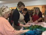 experimental silk painting and felting in Middle Grove New York
