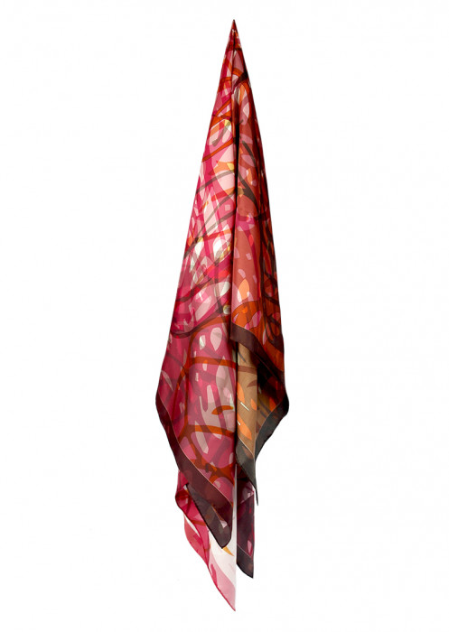 Zijden sjaal | Inspired by Rembrandt | 800-527 | 130x130 cm