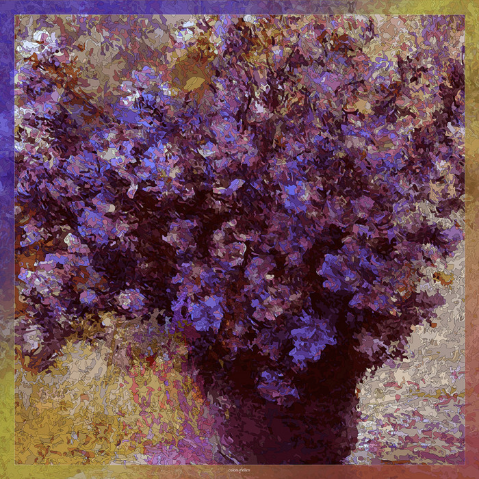 Zijden sjaal | Inspired by Monet | 800-510 | 65x65 cm