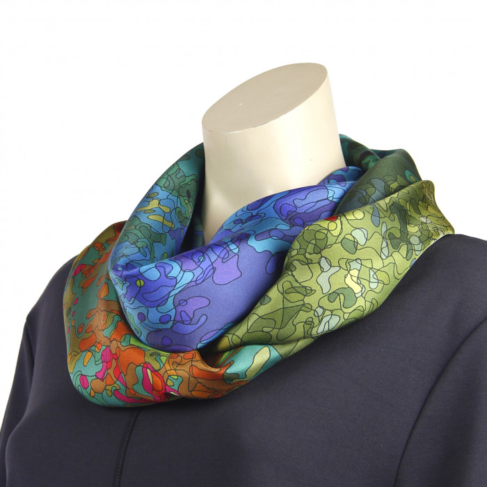 Zijden sjaal | Inspired by Monet | 800-508 | 130x130 cm