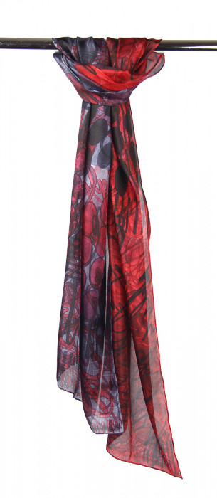 Zijden sjaal | Handbeschilderd | 180x45 cm | 100-304