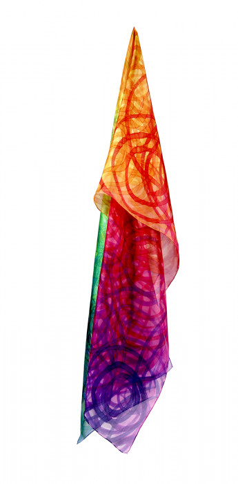 Zijden sjaal | Handbeschilderd | 180x45 cm | 100-308