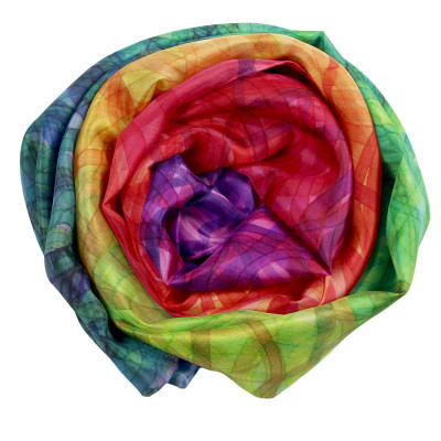 Sjaals | Handbeschilderd | 180x45 cm | 100-308