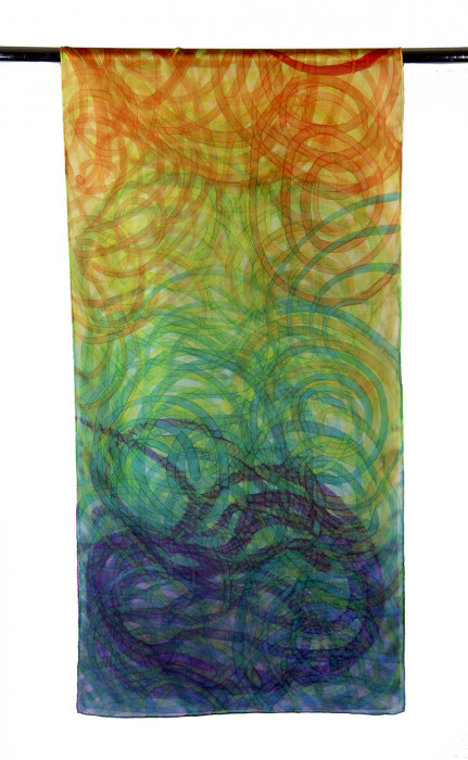  Silk scarf | Hand painted | 180x45 cm | 100-308