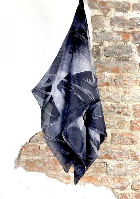Zijden sjaal | Handbeschilderd | 180x90 cm | 100-353