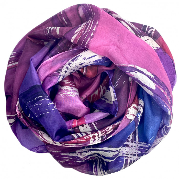 Zijden sjaal | Handbeschilderd | 180x90 cm | 100-355