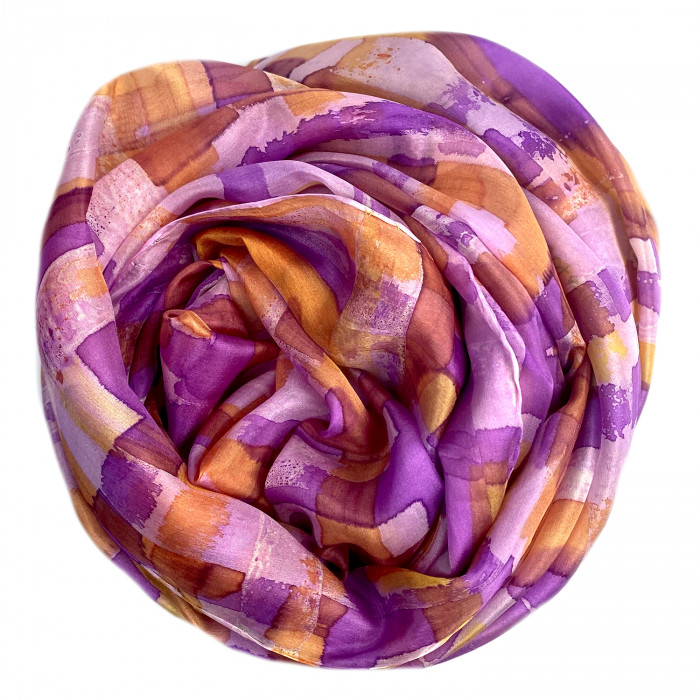 Zijden sjaal | Handbeschilderd | 180x90 cm | 100-357