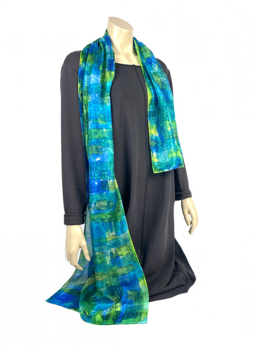  Silk scarf | Hand painted | 180x45 cm | 100-365