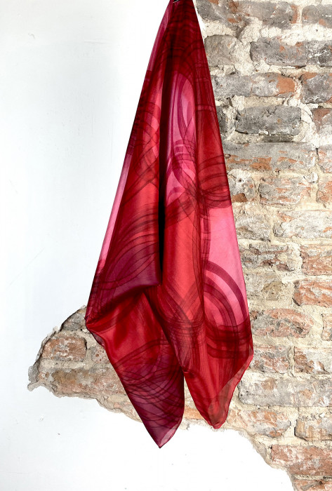 Zijden sjaal | Handbeschilderd | 180x90 cm | 100-367