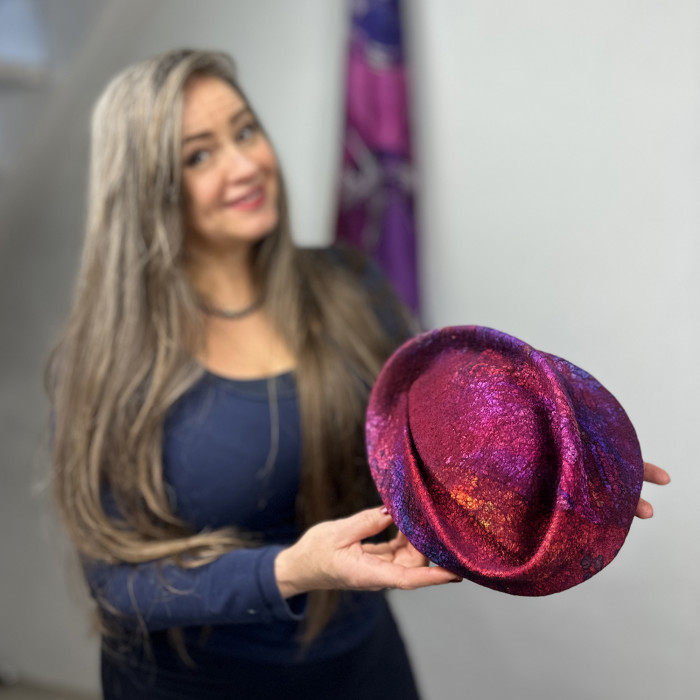  Zsofia and Ellen - Combine the art of hat making with silk painting