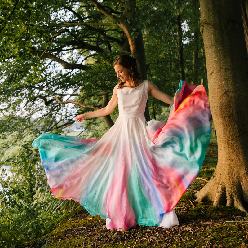 Lisanne's colourful wedding dress