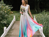 Lisanne's colourful wedding dress