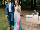 Lisanne's colourful wedding dress