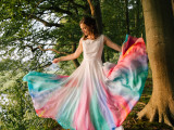 Lisanne's colourful wedding dress