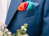 Lisanne's kleurrijke trouwjurk