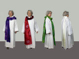 4 liturgische zijden sjaals voor pastor