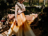 Sanne's golden wedding dress