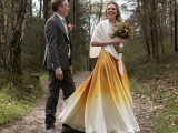 Sanne's golden wedding dress