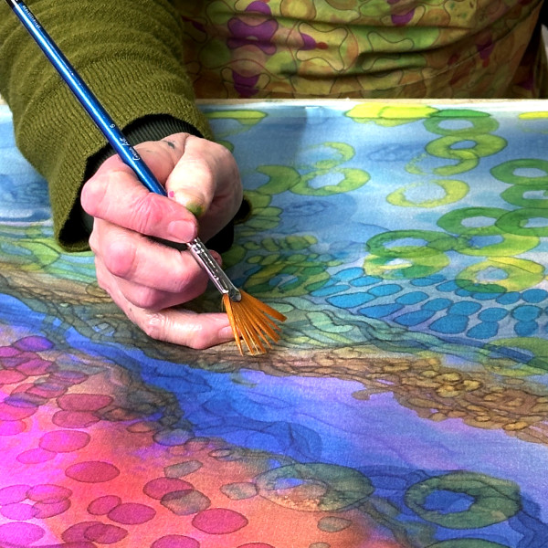 Online workshop silk-painting