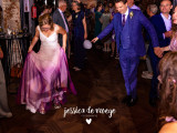 Hanneke's colorful wedding dress