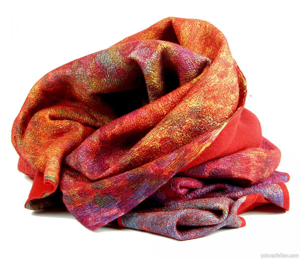 Economie dynastie Lot Handbeschilderde grand foulard van colorsofellen | soepel, groot formaat,  kleurrijk | Colorsofellen Shop