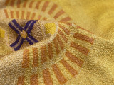 Farewell Shroud with Meaningful Drawing in Warm Yellow Tones