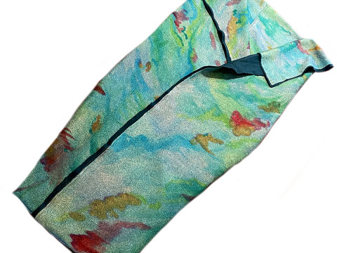Farewell Shroud with Floral Motif, Inspired by a Favorite Dress