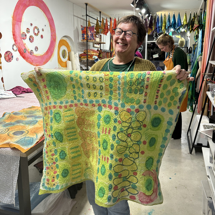 Workshops zijde schilderen en nuno-vilten 17 December