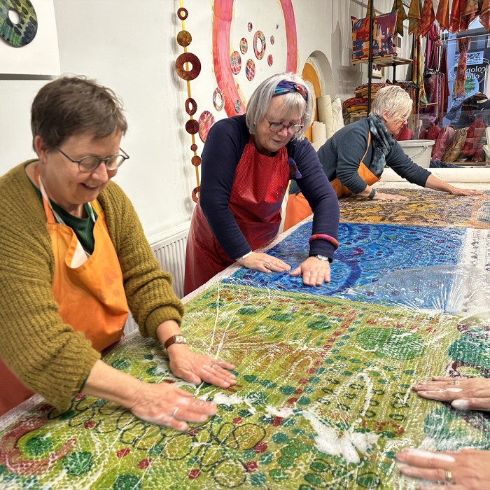Workshops zijde schilderen en nuno-vilten 17 December