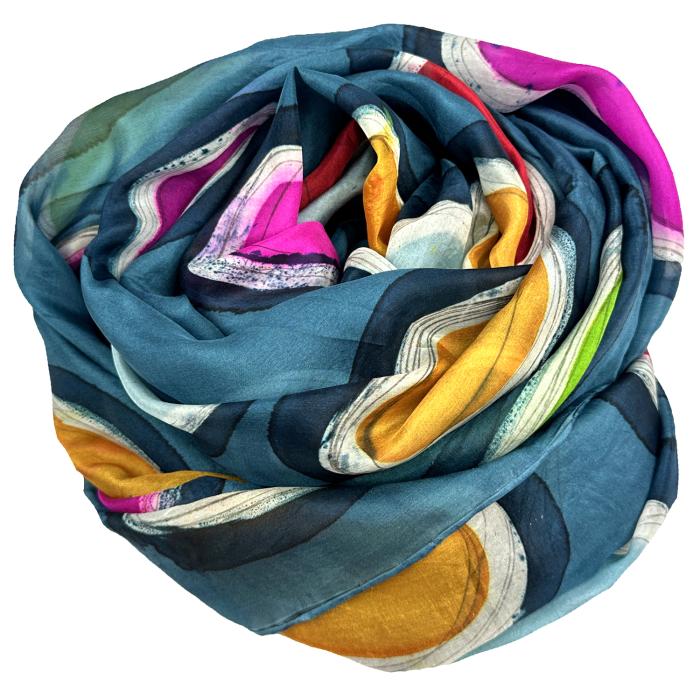 Zijden sjaal | handgeschilderd | 100-1049