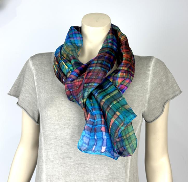 Zijden sjaal | handbeschilderd | 100-1031