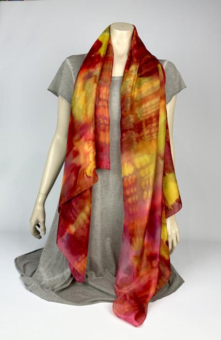 Zijden sjaal | handgeschilderd | 100-1033