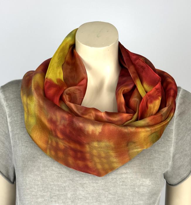 Zijden sjaal | handgeschilderd | 100-1033