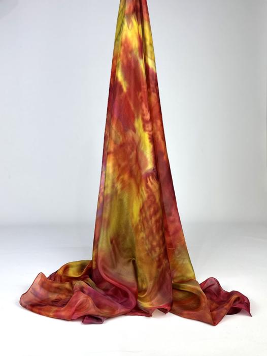 Zijden sjaal | handgeschilderd | 100-1033