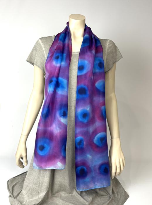 Zijden sjaal | handbeschilderd | 100-1034