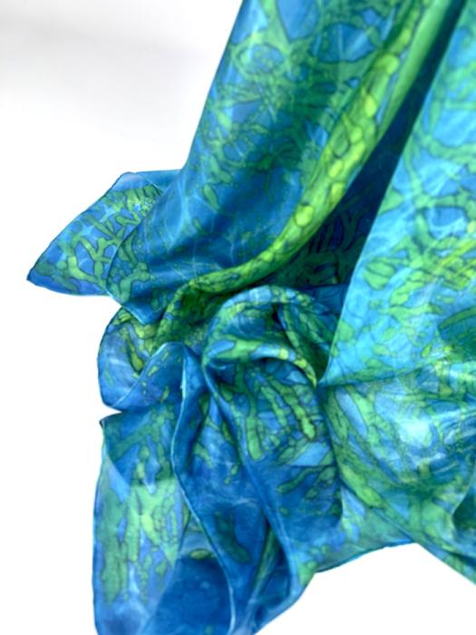 Zijden sjaal | handgeschilderd | 100-1036