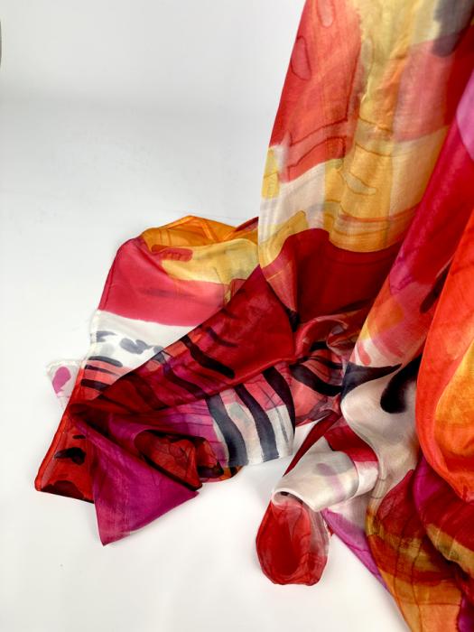 Zijden sjaal | handgeschilderd | 100-1037