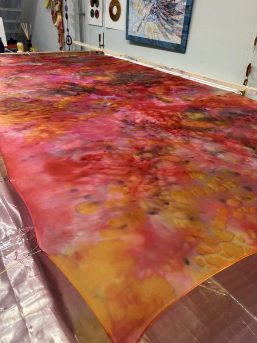 Zijden sjaal | handgeschilderd | 100-1039