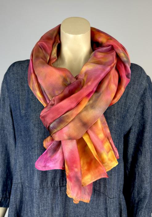 Zijden sjaal | handgeschilderd | 100-1039