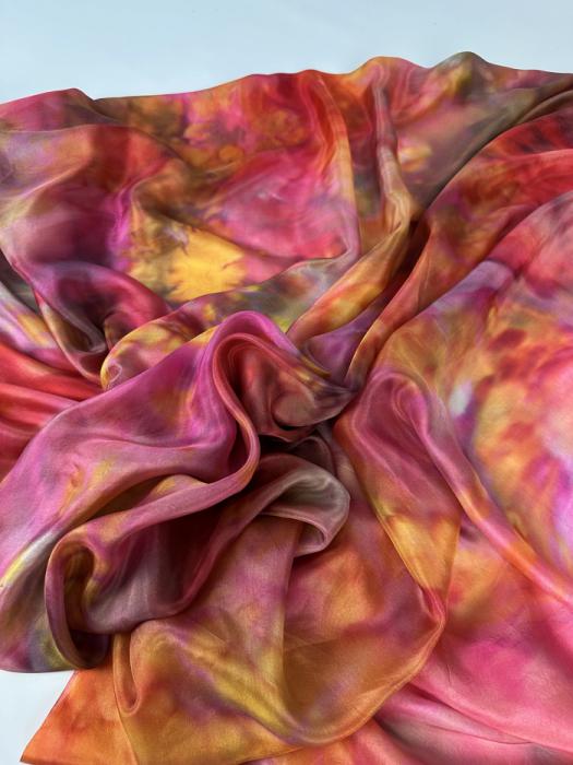 Zijden sjaal | handgeschilderd | 100-1039