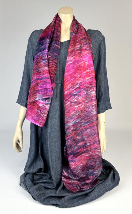 Zijden sjaal | handgeschilderd | 100-1041