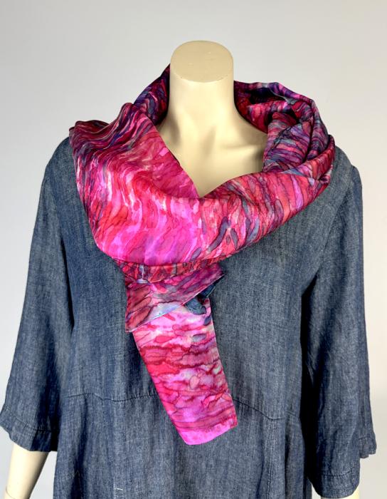 Zijden sjaal | handgeschilderd | 100-1041