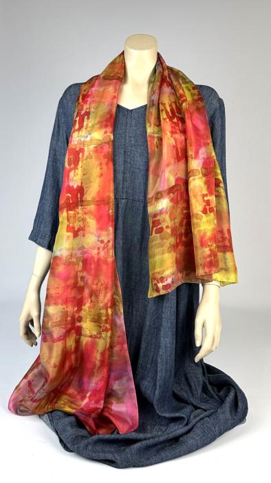 Zijden sjaal | handgeschilderd | 100-1043