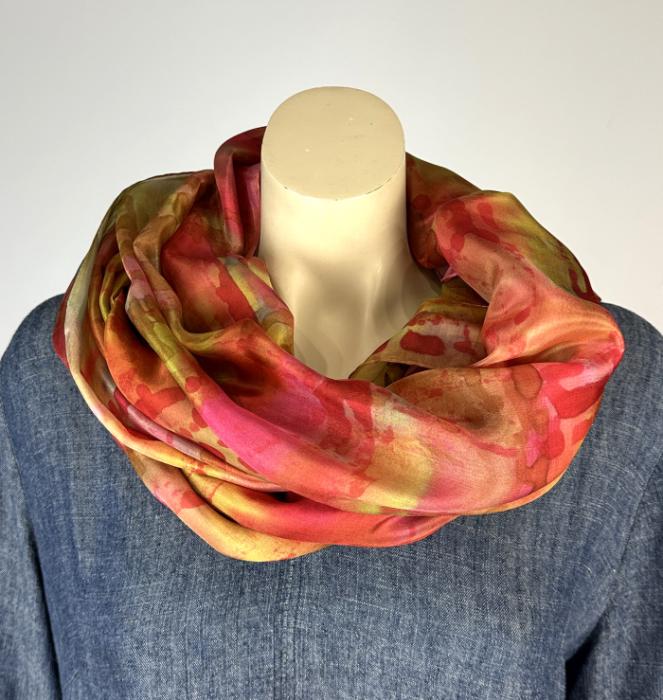 Zijden sjaal | handgeschilderd | 100-1043