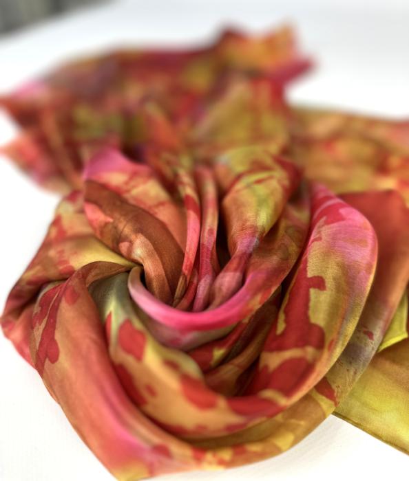 Zijden sjaal | handgeschilderd | 100-1043