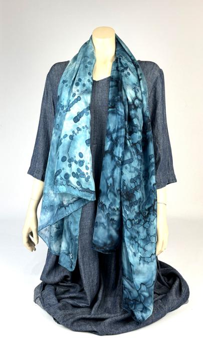 Zijden sjaal | handgeschilderd | 100-1044