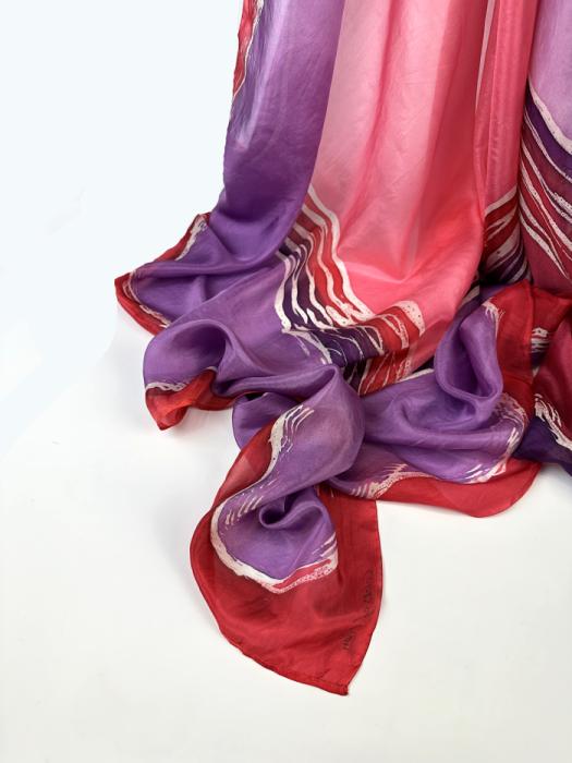 Zijden sjaal | handgeschilderd | 100-1045