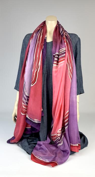 Zijden sjaal | handgeschilderd | 100-1045