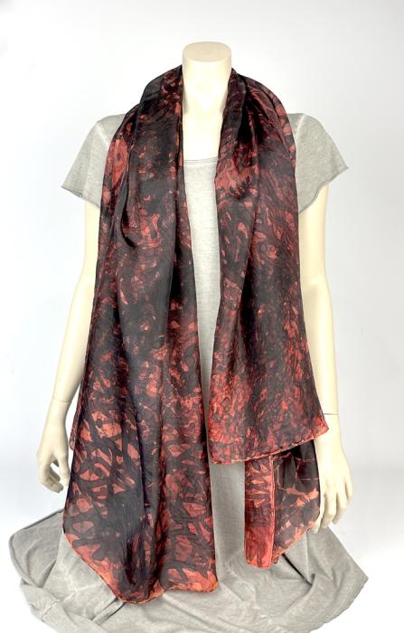 Zijden sjaal | handgeschilderd | 100-1046