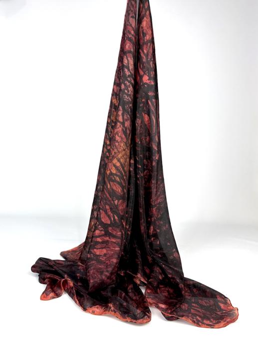 Zijden sjaal | handgeschilderd | 100-1046